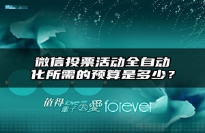 微信投票活动全自动化所需的预算是多少？