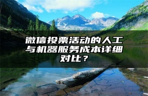 微信投票活动的人工与机器服务成本详细对比？