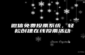微信免费投票系统，轻松创建在线投票活动