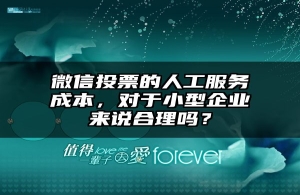 微信投票的人工服务成本，对于小型企业来说合理吗？