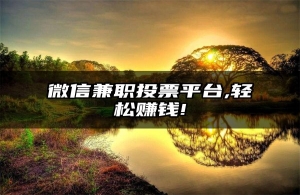 微信兼职投票平台,轻松赚钱!