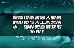 微信投票机器人服务的价格与人工服务成本，哪种更容易获取折扣？