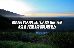 微信投票王安卓版,轻松创建投票活动