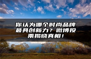 你认为哪个时尚品牌最具创新力？微博投票揭晓真相！