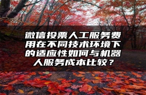 微信投票人工服务费用在不同技术环境下的适应性如何与机器人服务成本比较？