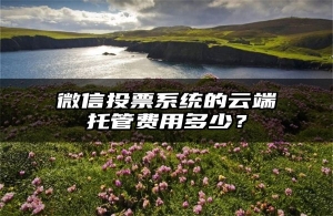 微信投票系统的云端托管费用多少？