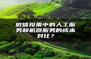 微信投票中的人工服务和机器服务的成本对比？