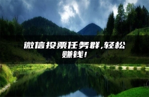 微信投票任务群,轻松赚钱!
