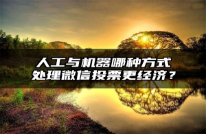 人工与机器哪种方式处理微信投票更经济？
