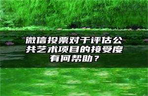 微信投票对于评估公共艺术项目的接受度有何帮助？