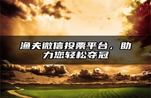 渔夫微信投票平台，助力您轻松夺冠