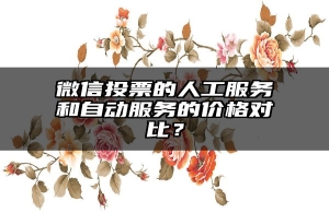 微信投票的人工服务和自动服务的价格对比？