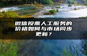 微信投票人工服务的价格如何与市场同步更新？
