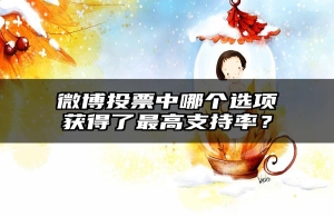 微博投票中哪个选项获得了最高支持率？