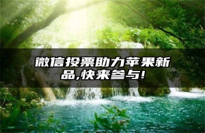 微信投票助力苹果新品,快来参与!