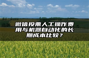 微信投票人工操作费用与机器自动化的长期成本比较？