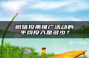 微信投票推广活动的平均投入是多少？