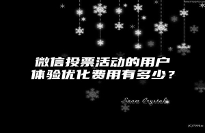 微信投票活动的用户体验优化费用有多少？
