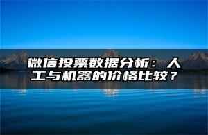微信投票数据分析：人工与机器的价格比较？