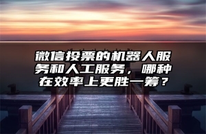 微信投票的机器人服务和人工服务，哪种在效率上更胜一筹？