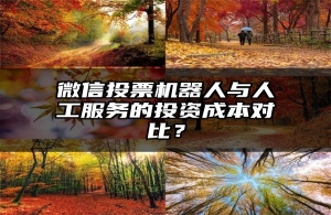 微信投票机器人与人工服务的投资成本对比？