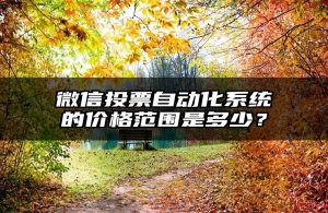 微信投票自动化系统的价格范围是多少？