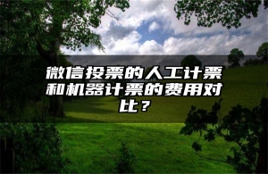微信投票的人工计票和机器计票的费用对比？