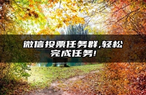 微信投票任务群,轻松完成任务!