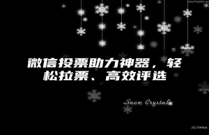 微信投票助力神器，轻松拉票、高效评选