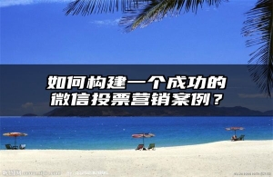 如何构建一个成功的微信投票营销案例？