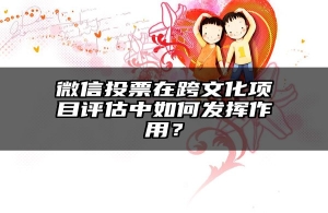 微信投票在跨文化项目评估中如何发挥作用？