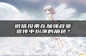 微信投票在加强政策宣传中扮演的角色？