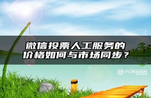 微信投票人工服务的价格如何与市场同步？