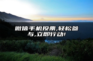 微信手机投票,轻松参与,立即行动!